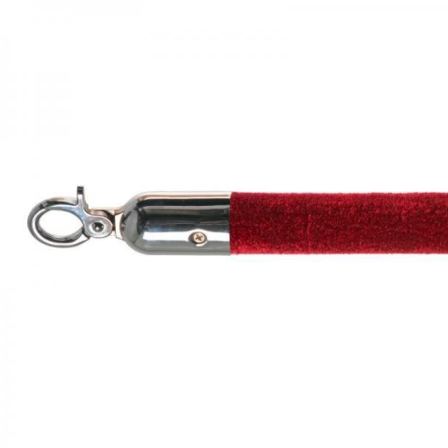 Corde de barrière | Chrome/Rouge Bordeaux | 157 cm