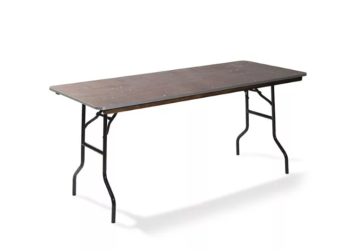  HorecaTraders Dining Table Wood Straight | 220x (h) 76cm | Black-Wood 