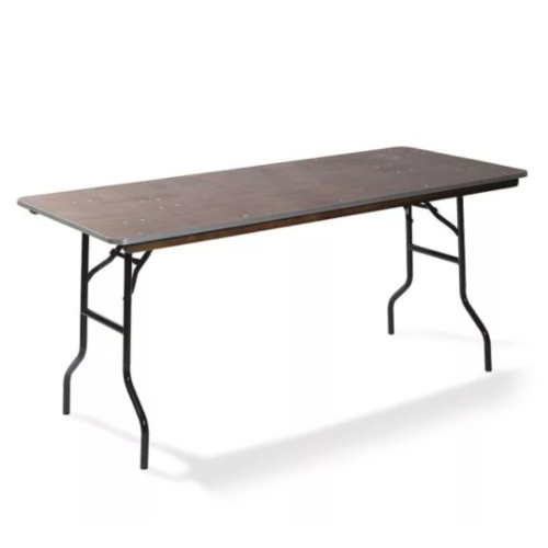 HorecaTraders Dining Table Wood Straight | 220x (h) 76cm | Black-Wood 