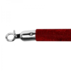 HorecaTraders Absperrseil | Edelstahl/ Bordeauxrot | 157 cm