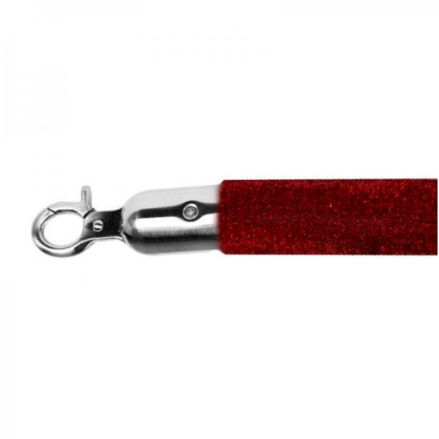 Barrier Cord | Stainless steel/ Bordeaux red | 157 cm