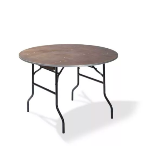  HorecaTraders Esstisch Holz rund | Ø122x(h)76cm | Holz-Schwarz 