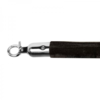 HorecaTraders Absperrseil | Edelstahl/ Schwarz | 157 cm