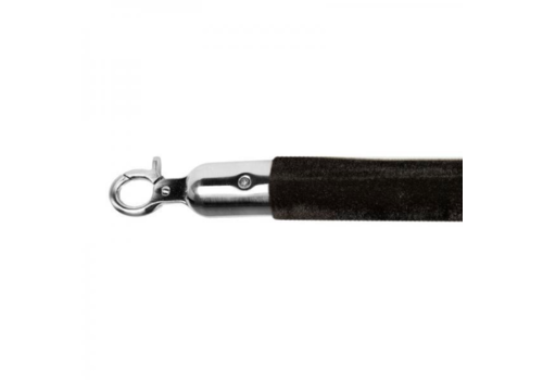  HorecaTraders Corde de barrière | Acier inoxydable/Noir | 157 cm 