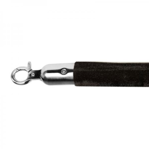  HorecaTraders Corde de barrière | Acier inoxydable/Noir | 157 cm 