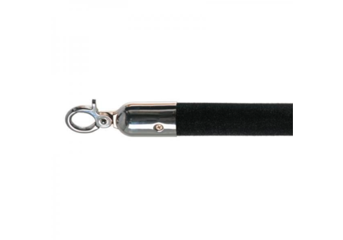 HorecaTraders Corde de barrière | Chrome/Noir | 157 cm 