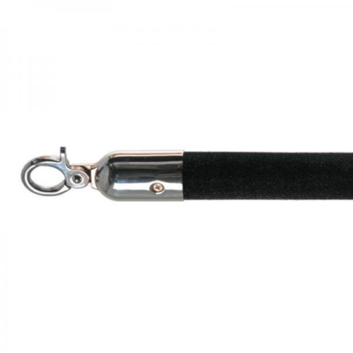  HorecaTraders Absperrseil | Chrom/Schwarz | 157 cm 