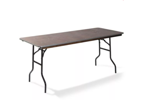  HorecaTraders Table à manger droite en bois | 122x76x(h)76cm | Bois noir 