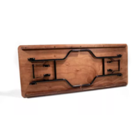 Esstisch Holz Gerade | 122x76x(h)76cm | Schwarzholz