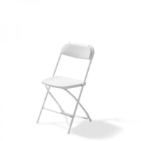 Chaise pliante | Blanc | 43x45x(h)80 cm