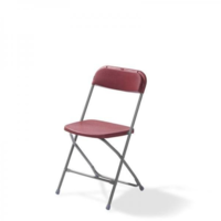 Klappstuhl | Bordeaux/Grau | 43x45x(h)80 cm