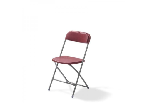  HorecaTraders Folding chair | Burgundy/Grey | 43x45x (h) 80 cm 