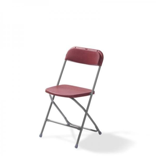  HorecaTraders Folding chair | Burgundy/Grey | 43x45x (h) 80 cm 