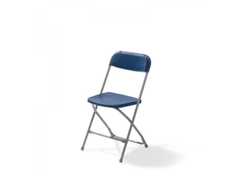  HorecaTraders Folding chair | Blue/ Gray | 43x45x (h) 80 cm 