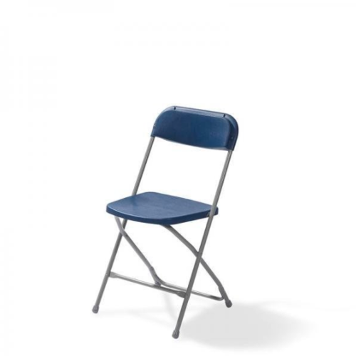  HorecaTraders Folding chair | Blue/ Gray | 43x45x (h) 80 cm 