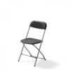 HorecaTraders Chaise pliante | Noir/Gris | 43x45x80 cm