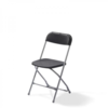 HorecaTraders Folding chair | Black/ Gray | 43x45x80 cm
