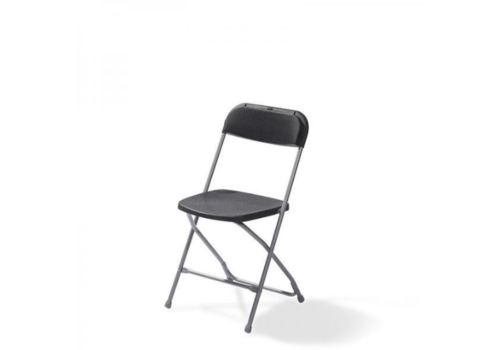  HorecaTraders Folding chair | Black/ Gray | 43x45x80 cm 