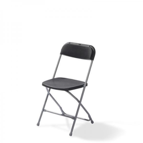  HorecaTraders Folding chair | Black/ Gray | 43x45x80 cm 