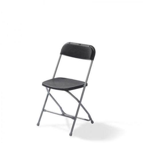  HorecaTraders Klappstuhl | Schwarz/Grau | 43x45x80 cm 