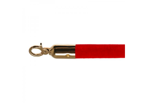  HorecaTraders Corde de barrière | Laiton/Rouge | 157 cm 