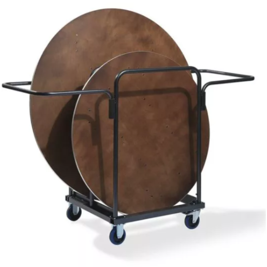 Chariot pour table à manger en bois rond | 80x75x124cm