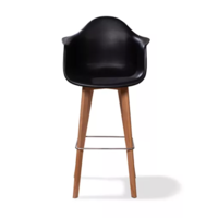 Keeve Bar Stool With Armrest | 59x61x(h)119cm | Black-Brown