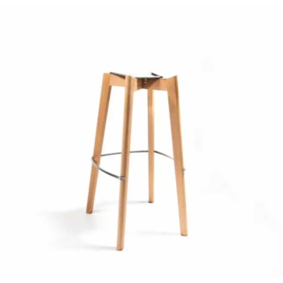 Tabouret de bar Keeve avec accoudoirs | 59x61x(h)119cm | Noir-Brun