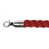 HorecaTraders Absperrseil | Edelstahl/ Rot | 157 cm