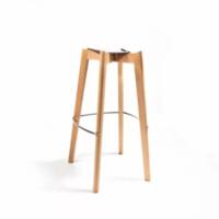 Keeve Bar Stool With Armrest | 59x61x(h)119cm | White-Brown