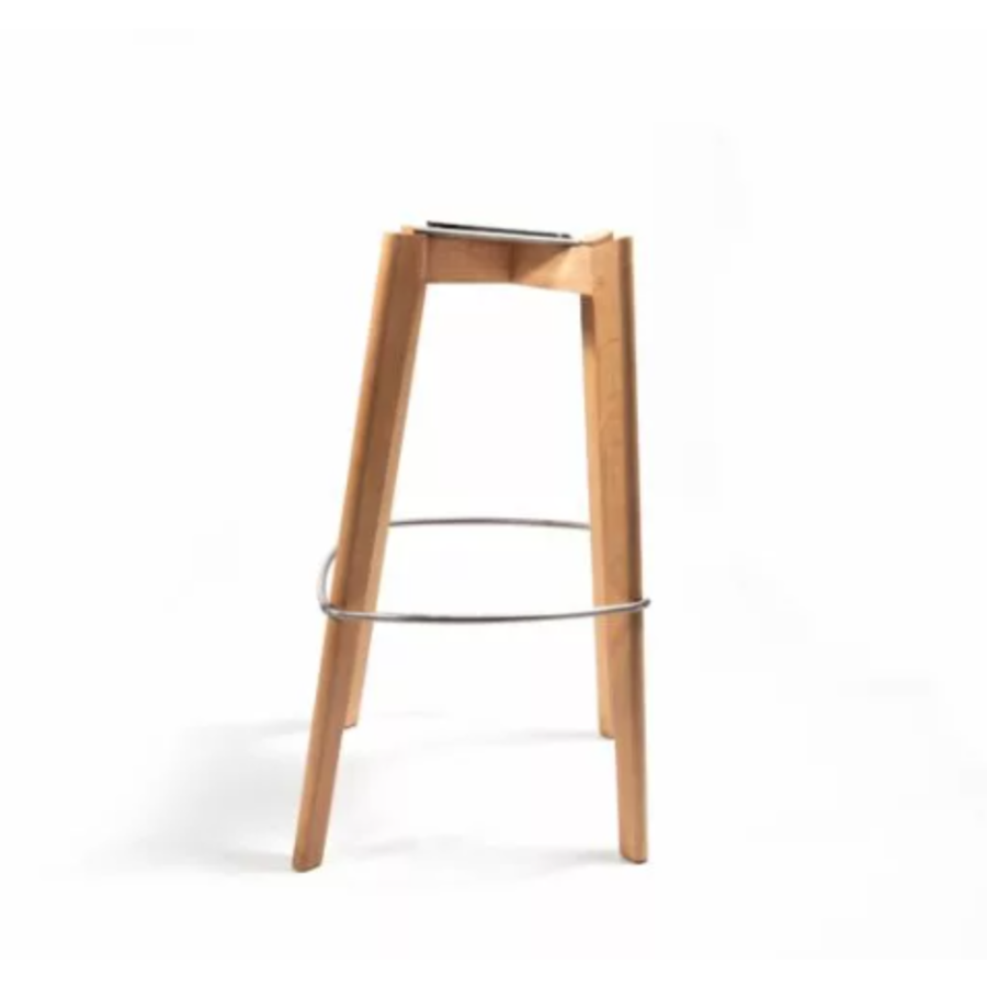 Tabouret de bar Keeve avec accoudoirs | 59x61x(h)119cm | Blanc-Brun