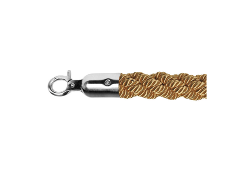  HorecaTraders Corde de barrière | acier inoxydable | Or | 157 cm 