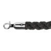 HorecaTraders Corde de barrière | acier inoxydable | Noir | 157 cm
