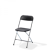 HorecaTraders Folding chair | Black | Chrome | 43x45x (H) 80 cm