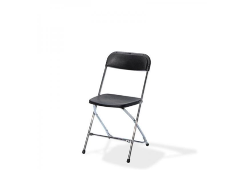  HorecaTraders Klappstuhl | Schwarz | Chrom | 43x45x(H)80 cm 