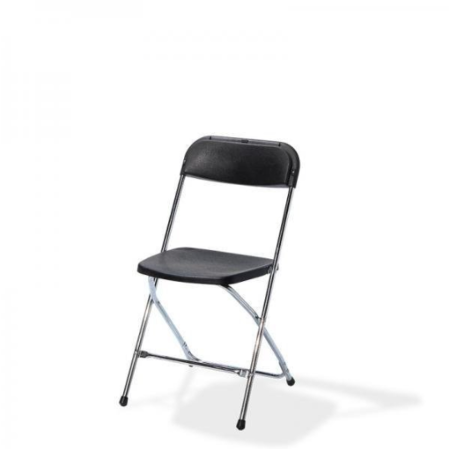 Folding chair | Black | Chrome | 43x45x (H) 80 cm