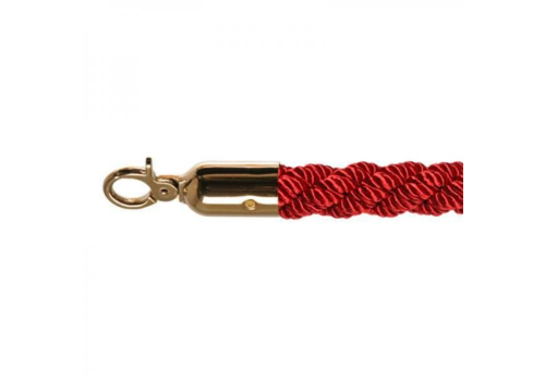  HorecaTraders Corde de barrière | Laiton/Rouge | 157 cm 