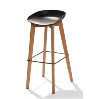 Keeve Bar Stool Low | 47x53x(h)90cm | Black-Brown
