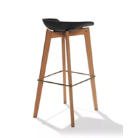 Keeve Bar Stool Low | 47x53x(h)90cm | Black-Brown