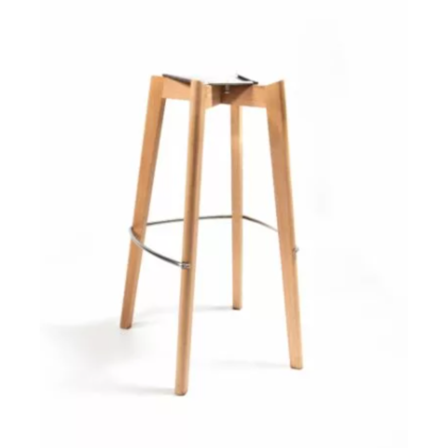 Tabouret de bar bas Keeve | 47x53x(h)90cm | Noir-Brun