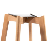 Keeve Bar Stool Low | 47x53x(h)90cm | Black-Brown