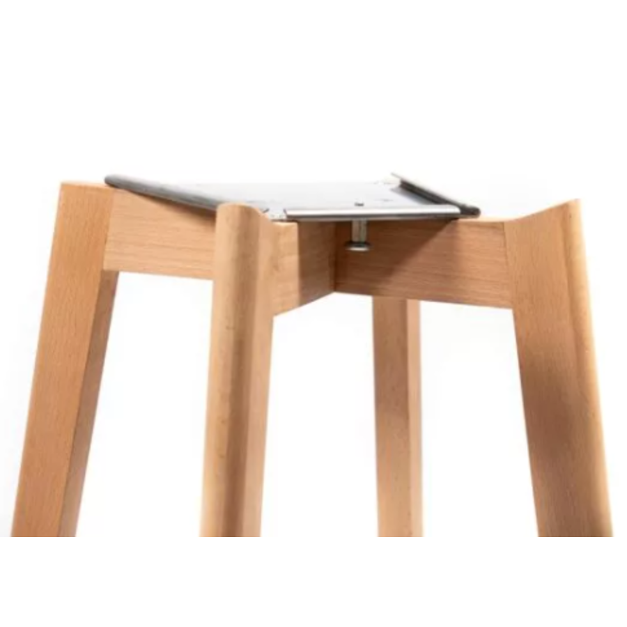 Tabouret de bar bas Keeve | 47x53x(h)90cm | Noir-Brun