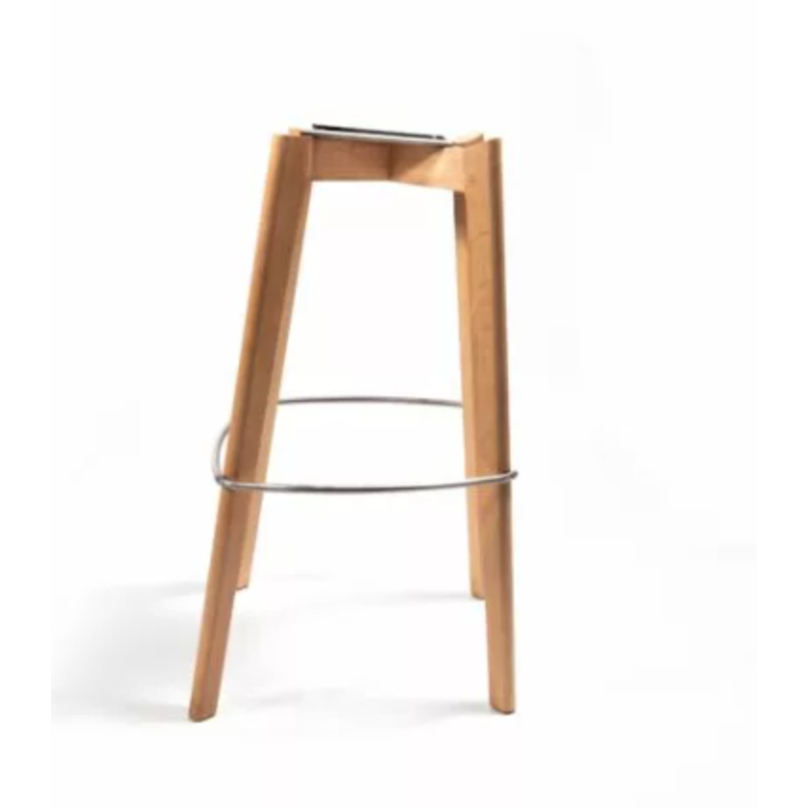 Tabouret de bar bas Keeve | 47x53x(h)90cm | Noir-Brun
