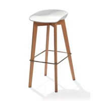 Keeve Barstool low | 47x53x90cm | White-Brown