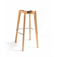 Keeve Barstool low | 47x53x90cm | White-Brown