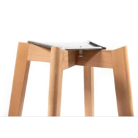 Keeve Bar Stool Low | 47x53x(h)90cm | White-Brown