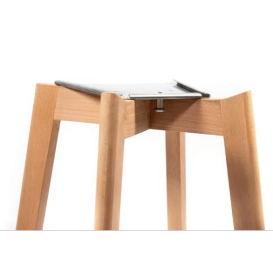 Tabouret de bar bas Keeve | 47x53x(h)90cm | Blanc-Brun