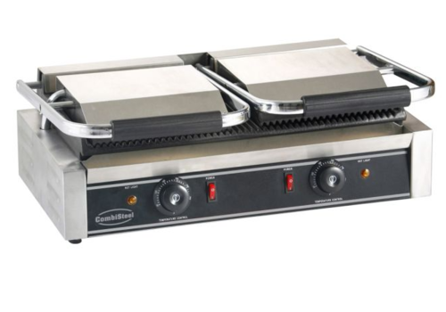  Combisteel Contact grill | Geribbeld | 41x58x19 cm | +50 tot +300°C 