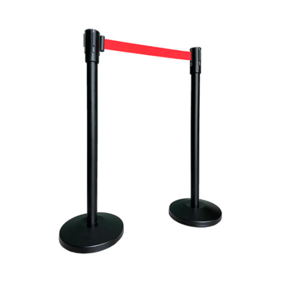 Borne | Noir mat | Rouge | 32x32x95 cm