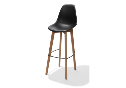  HorecaTraders Tabouret de bar | Sans accoudoirs | 47x53x119cm | Noir 